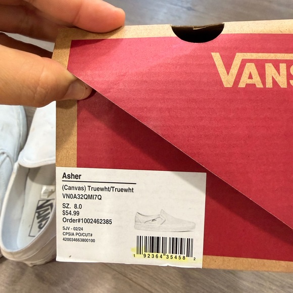 Vans Asher Canvas Shoes in True White - Picture 5 of 10